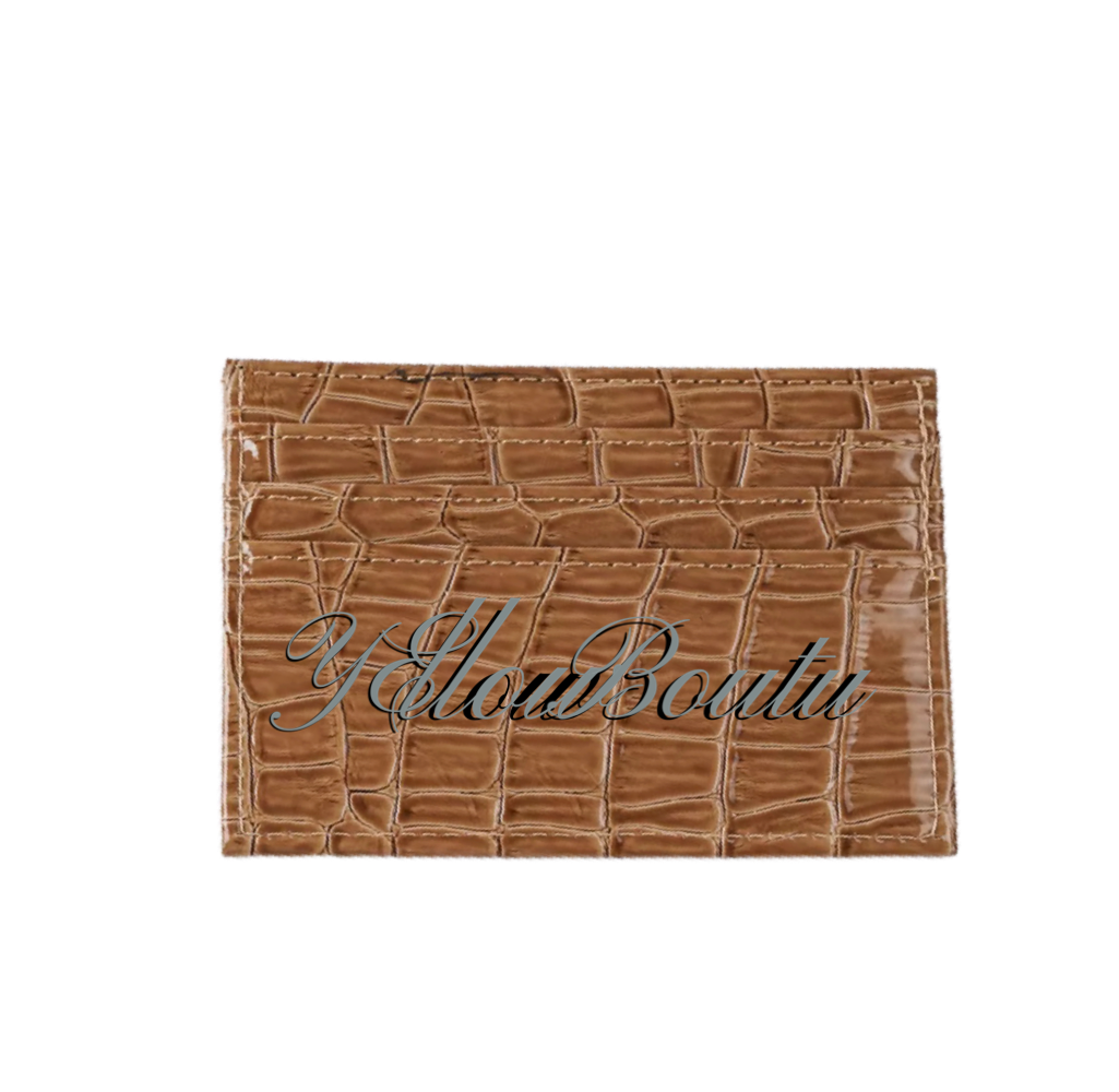 Toffee Croc Card Wallet