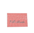 Soft Blush Croc Card Wallet